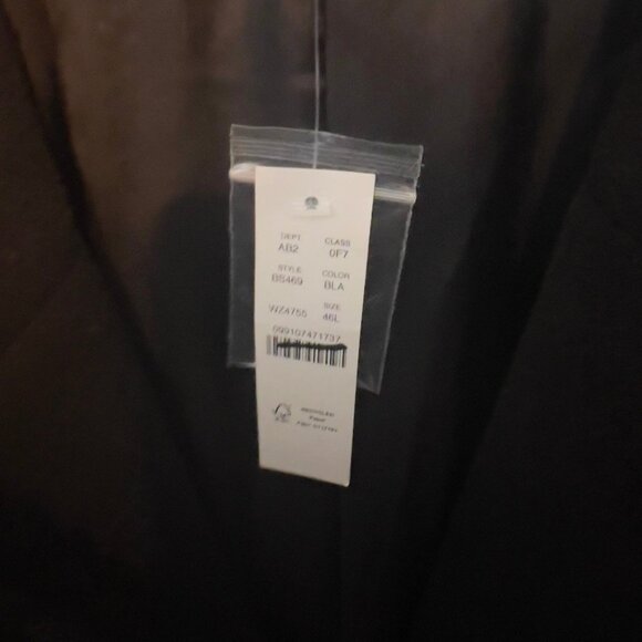 J.Crew $548 Mens Ludlow Top coat Wool Blend in Black 46L BS469 - Picture 9 of 10